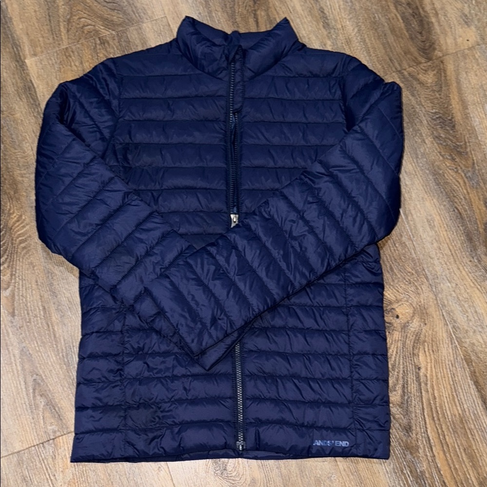 Lands' End Navy Puffer Jacket